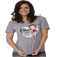 Ohio oh State Pride slatka betty boop v izrez majica majica za žene brisko brendovi m