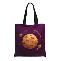 Platno torba smeđu imovinski kolačić planeta fantazija Space Food Galaxy Pekara za višekratnu upotrebu