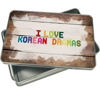 Božićni kolačić TIN I Love Korean Dramas, šareno za poklon prazan bombonski zalogaj za slastičarnu zamijeni