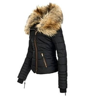Ženski kaputi Trendi ovratnik patentni zatvarač podstavljena debela topla jakna