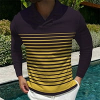 Muška majica modna casual ovratnik 3D digitalni tisak bluza s dugim rukavima polo majice za muškarce