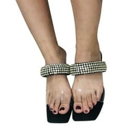 Modne ženske visoke potpetice prozračne čipke za čipke Casua Sandals Yutnsbel