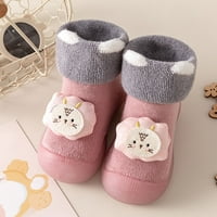 Obuća Todddle Zimske cipele s toplim dnom unutarnje klizni tople crtane životinjske podne čarape cipele