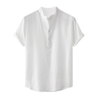 Muška služba Henley košulja bez platne plaže Yoga majice Hipi Dugi rukav Na vrhu Leather Fit