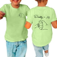 Prvi očevi Day Gifts Toddler Baby Boys Girl Udobne solidne boje Dan Print Short rukava Pamučna majica