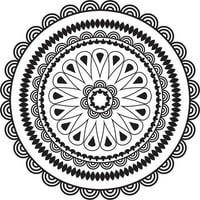 Printtoo Mandala uzorak okrugli drveni gumeni žig za obnarenje za obnarenje tekstilom