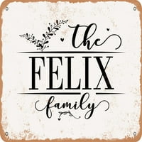Metalni znak - porodica Feli - Vintage Rusty izgled