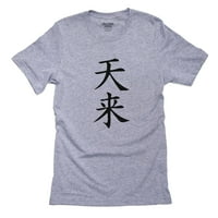 Božansko - Kineski japanski azijski kanji likovi Muška siva majica