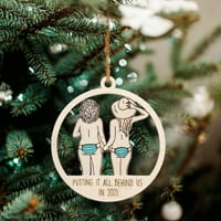 Dianhelloya ekološki prihvatljivi božićni ukrasi jedinstveni oblik drveta smiješno Xmas viseći privjesci