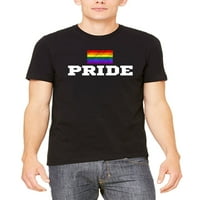 Muška linija Rainbow Zastava Ponose TV Crna majica Mala crna