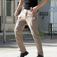 Cacomomrk PI muške teretne hlače za čišćenje muških kombinezona čvrste boje Multi džep na otvorenom Sportske hlače Tehničke hlače Khaki