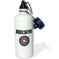 3Droza Bullseye, slika cilja sa strelicom u njoj, crna slova - boca vode, 21 unca