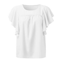 Ženska majica Žene vrhovi Ljetni ruffle rukave kraljevske majice Ležerne prilike labave majice za žene