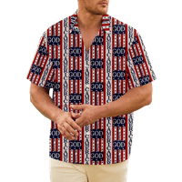 4. jula muška havajska majica SAD Nacionalna zastava košulja na majica kratkih rukava dnevno praznici