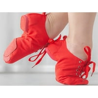Kesitin unise platno gornje klizanje na jazz cipela za žene i muške plesne cipele crvene 6y