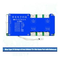 24S 72V 80A LIFEPO zaštitna ploča baterije Sat port s kontrolom temperature izjednačavanja BMS baterija