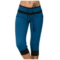 Ponude Farstey Danas Capri pantalone za žene sa potezom elastičnih struka Slim Comfy pantalone Ležerne