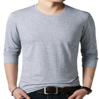 Cindysus muns majice dugih rukava Majica Solid Boja vrhovi radne osnovne tee modne pulover sivo xxl