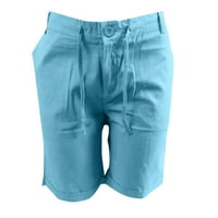 Fanxing posteljine kratke hlače za muškarce Hlače hlače labave fit casual hlače Ljetne kratke hlače
