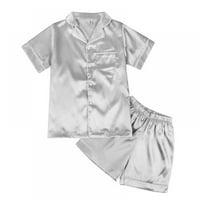 Bullpiano Toddler Unise kratki rukav majica Skladišta Spavaća odjeća PJS set za 9- godina za bebe dječake