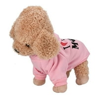 Mala štene majica Pet outfit Slatki udobni prsluk modne kućne ljubimce za pse za pse mačka ružičasta