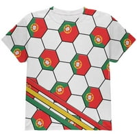 Svjetski kup Portugal Soccer Locko lopta po cijelom omladinskom majicom Multi YLG