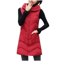 Advoicd Women Plus veličine kaputi Žene topli velj kaputi Zimski kaputi zakucaju pamučnu jaknu prekrivena