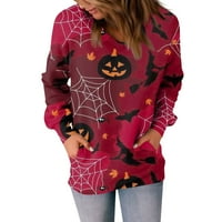 Halloween ženski modni casual dugih rukava s džemper s V-izrezom