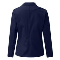 Ženske kapute jakne za žene s dugim rukavima Čvrsta boja Cardigan ovratnik jednokratno poduzeće i slobodno