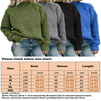 Abtel ženski džemper dugi rukavi dugi rukavi labavi pulover dame ugodnim radom pletene džempere vojska