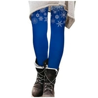 Ženske božićne gamaše hlače opuštene visoke struk ravne duge hlače Ležerne prilike lagane pantalone