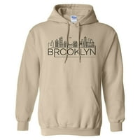 Skyline Brooklyn New York Dukserice sa dukserom Unirajte veliki pijesak
