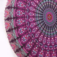 Rukovanje okruglo tapiserija Indijska mandala okrugla krug plaža bacanje tapiserija zid viseći hippy