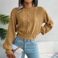 SNGXGN Ženski džemper Grafički predimenzionirani pulover pad džemper plus tunički pulover za žene za
