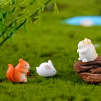 Grofry Mini smola hrčka zec životinjski model DIY pejzaž vrtnik bonsai ukrasi hrčak