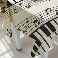 Klavir Muzički uzorak Stolni tkani Rektaningularni čaj Poklopac za ručavanje kućnog dekora