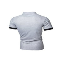 Luxplum muški ljetni vrhovi kratki rukav T košulje rever izrez Slim Fit bluza Sport Tee Light Righ l