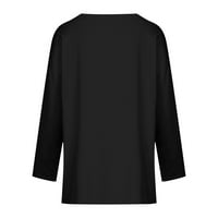 Halloween prekrivače za žene plus veličine Ženska modna tiskana labava majica s dugim rukavima Bluza