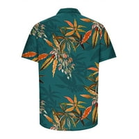Havajska majica Top za muškarce Prevelike fit tropsko cvjetno dugme Down ovratnik za kamp kratki rukav,