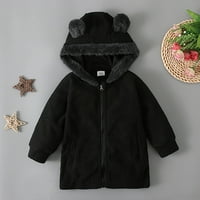 Dječje djece dječje dječake djevojke slatka puna boja drži topli kaput od jakne sa zatvaračem, crne
