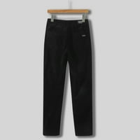 Omladinske pantalone Pamučne pantalone Sportske casual muške posteljine midrične muške hlače crne 36