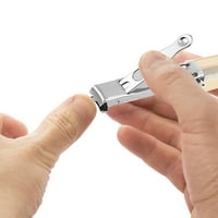 Prijenosni kliplica za nokte od nehrđajućeg čelika sklopivi nokat sa kožnim futrolom, ultra tanak dizajn