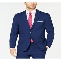 Camuto Muška plava s jednostrukom grudima, provjerite tanak fit odijelo otporno na bora Blazer 42l