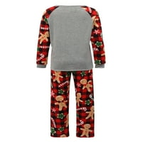 Multitraust Slatka majica slova i božićne pantalone za print roditelj-dijete pidžamas