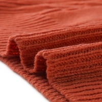 Seta T Womens 'Jesen Zimska Crewneck džemper Dvije odjeće Midi suknje sa džepovima Lounge Set