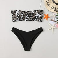 Finelylove kupaći kostim ženski podstavljeni sport BRA stil bikini crni m