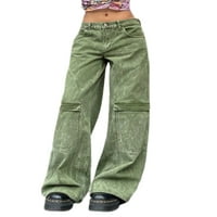 Blotona ženske vrećaste baggy teretne hlače za vuču široke noge hlače labave pantalone hip hop jogers