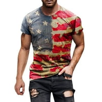 Košulje za muškarce 4. jula Dan nezavisnosti 3D digitalni tiskani povremeni bluza T-majica