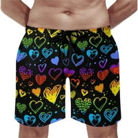 Muški LGBT-Pride-Grunge-Rainbow-Hearts Swim trunks Brzo suho kupalište Casual kupaći kostim Cool Swim