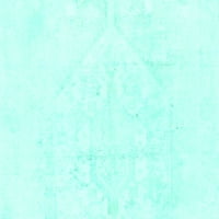 Ahgly Company Zatvoreni pravokutnik Solid tirkizne plave moderne prostirke, 2 '5'